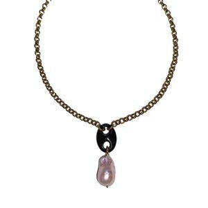 NEW Notte Mari Necklace in Onyx with Pearl
